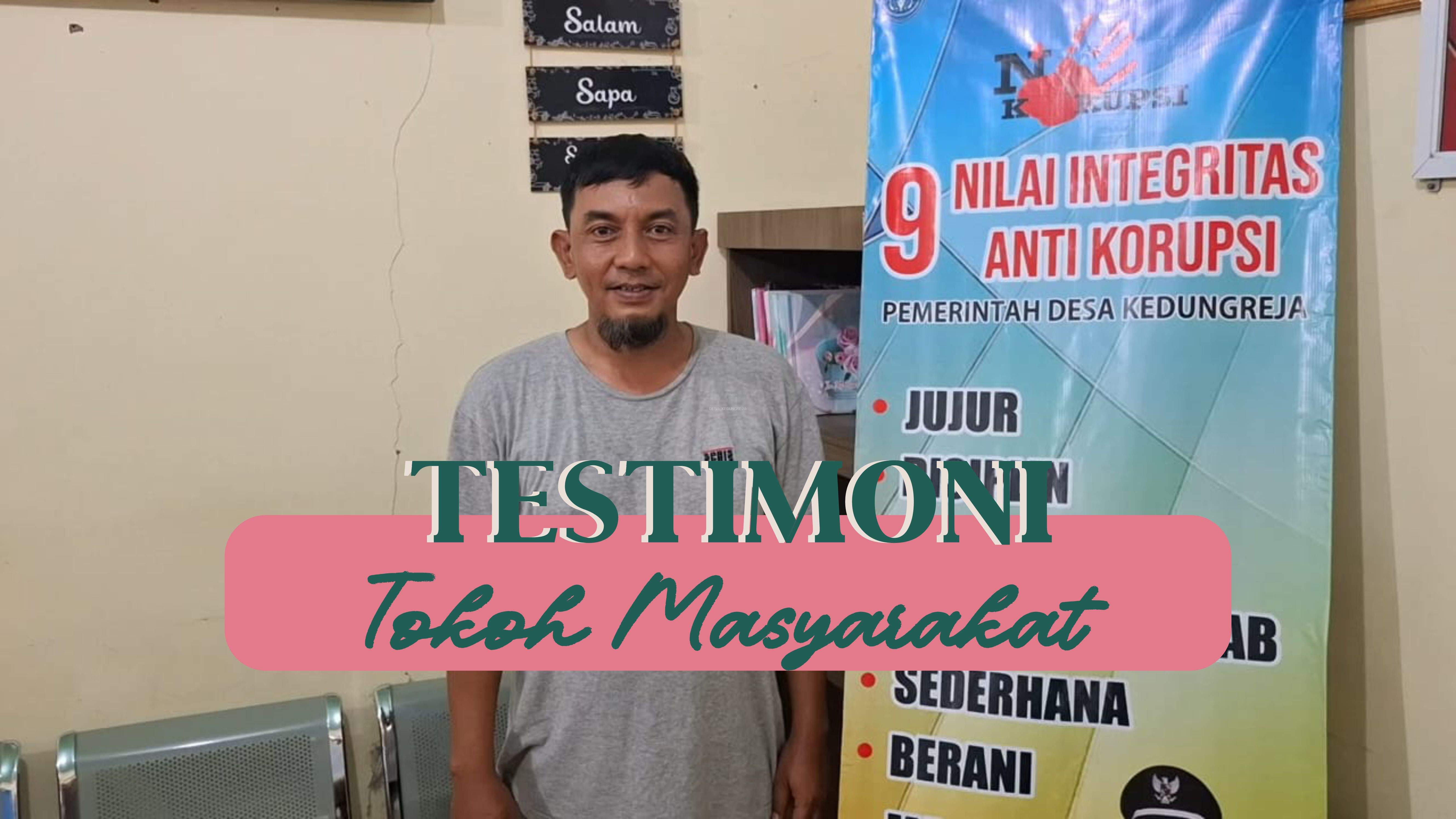 TESTIMONI DARI TOKOH MASYARAKAT - MENUJU DESA ANTI KORUPSI